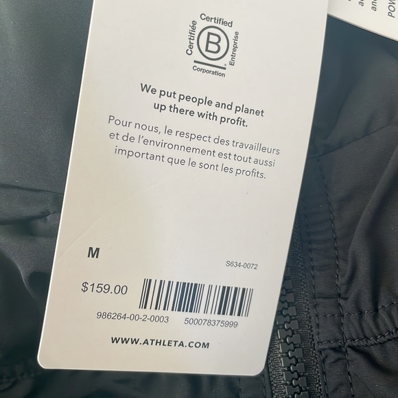 NWT Athleta Point Reyes Bomber Black Medium - Picture 7 of 10